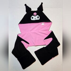 Bioworld Sanrio Kuromi Beanie With Hand Pockets - Hello Kitty - Pink and Black
